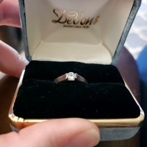 Sterling ring with light blue stone